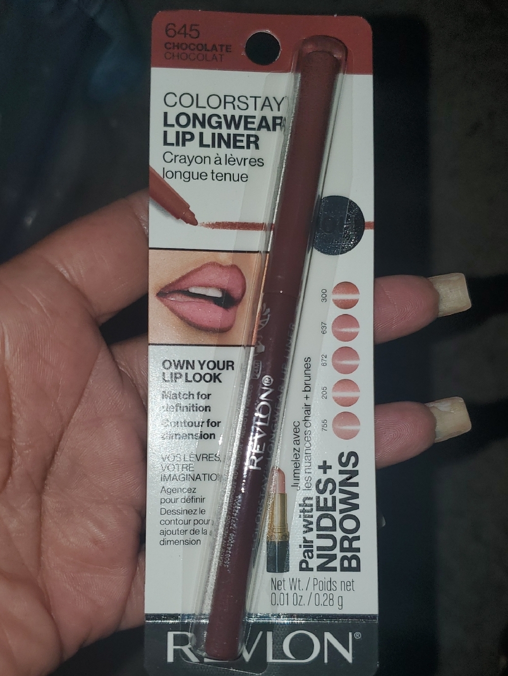 Revlon ColorStay Longwear Lip Liner 645 Chocolate - Deep Brown